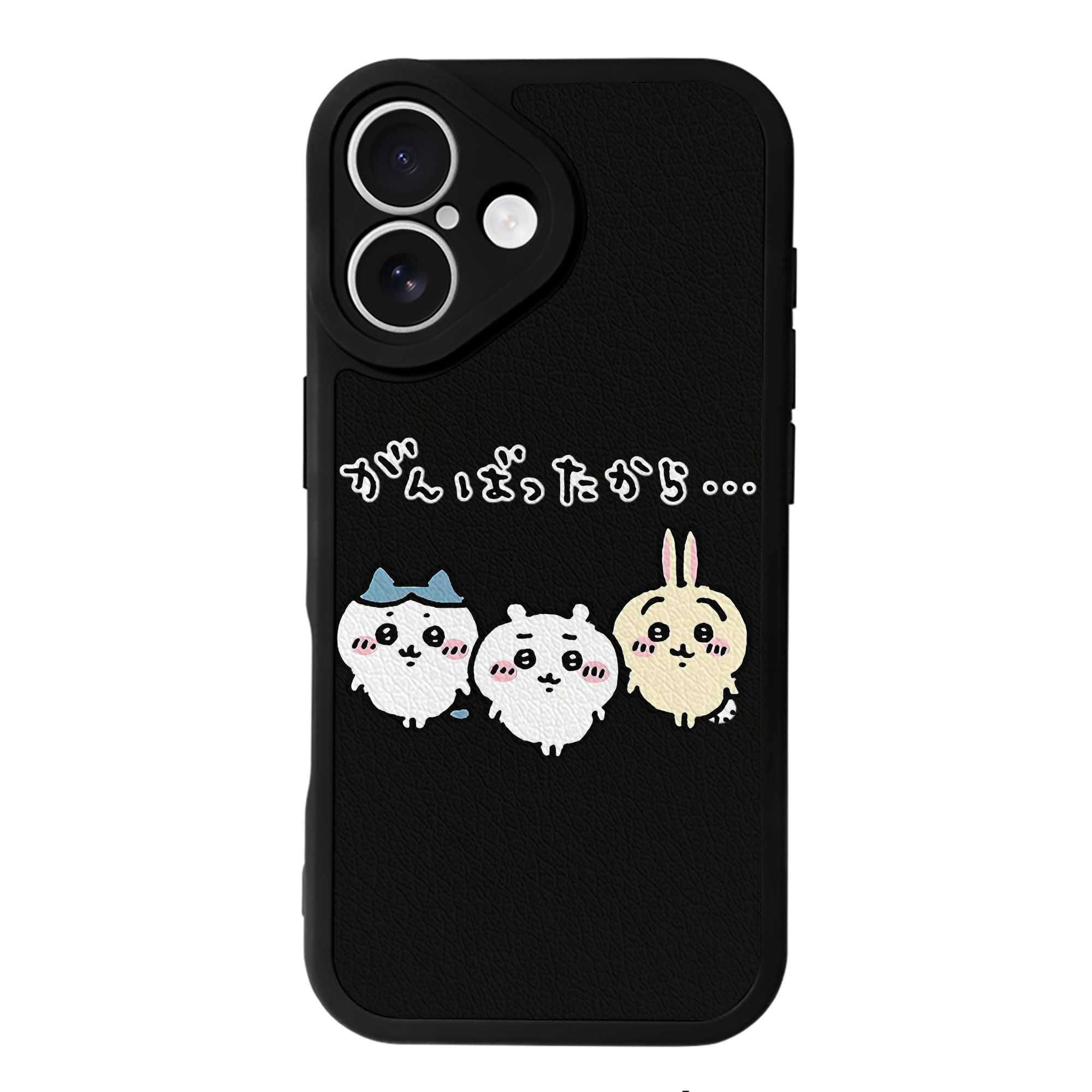 （画像用） ちいかわ ハチワレ Chii-kawa hachiware 【iPhone 16シリーズ対応】シリコンスマホケース（レザー調） 材質：シリコン